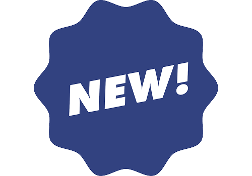 Illustration eines New Stickers.