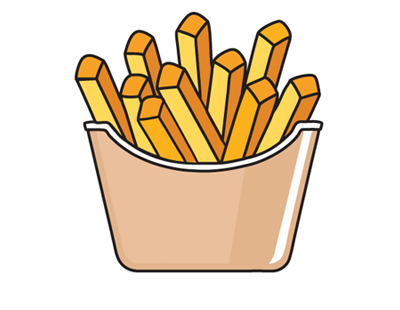Illustration von Pommes Frites
