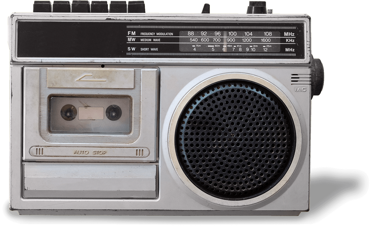 Ein altes Kassetten-Radio